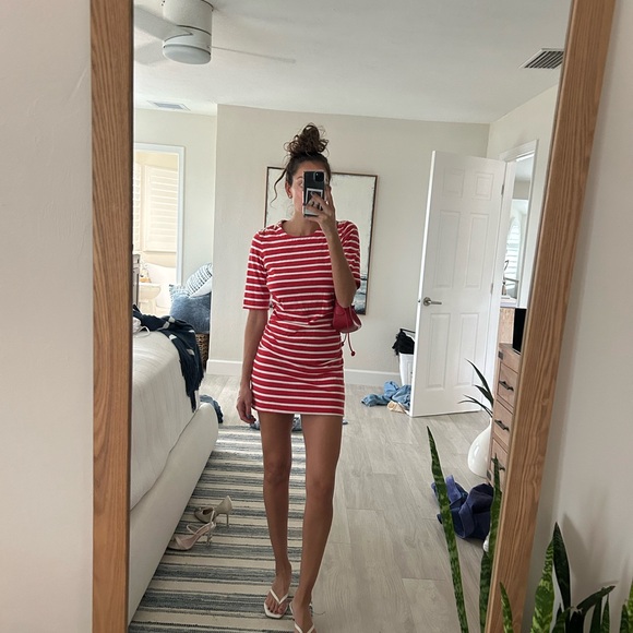 Veronica Beard Jeans Red Striped Dress - Picture 6 of 6